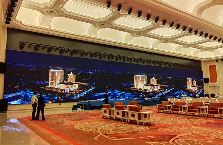 ZonePro LED successfully installed 1250 sqm indoor led screen in Shanghai Platinum Hanjue Hotel