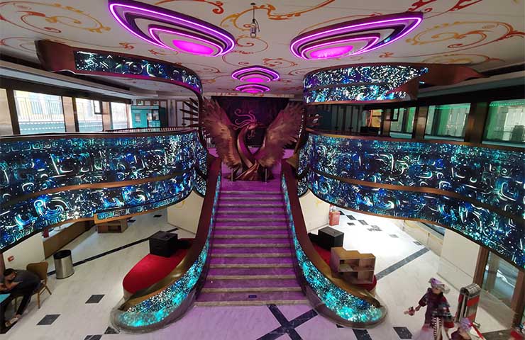 60sqm P1.8 Customized Soft Module LED Screen on Cruise Ship